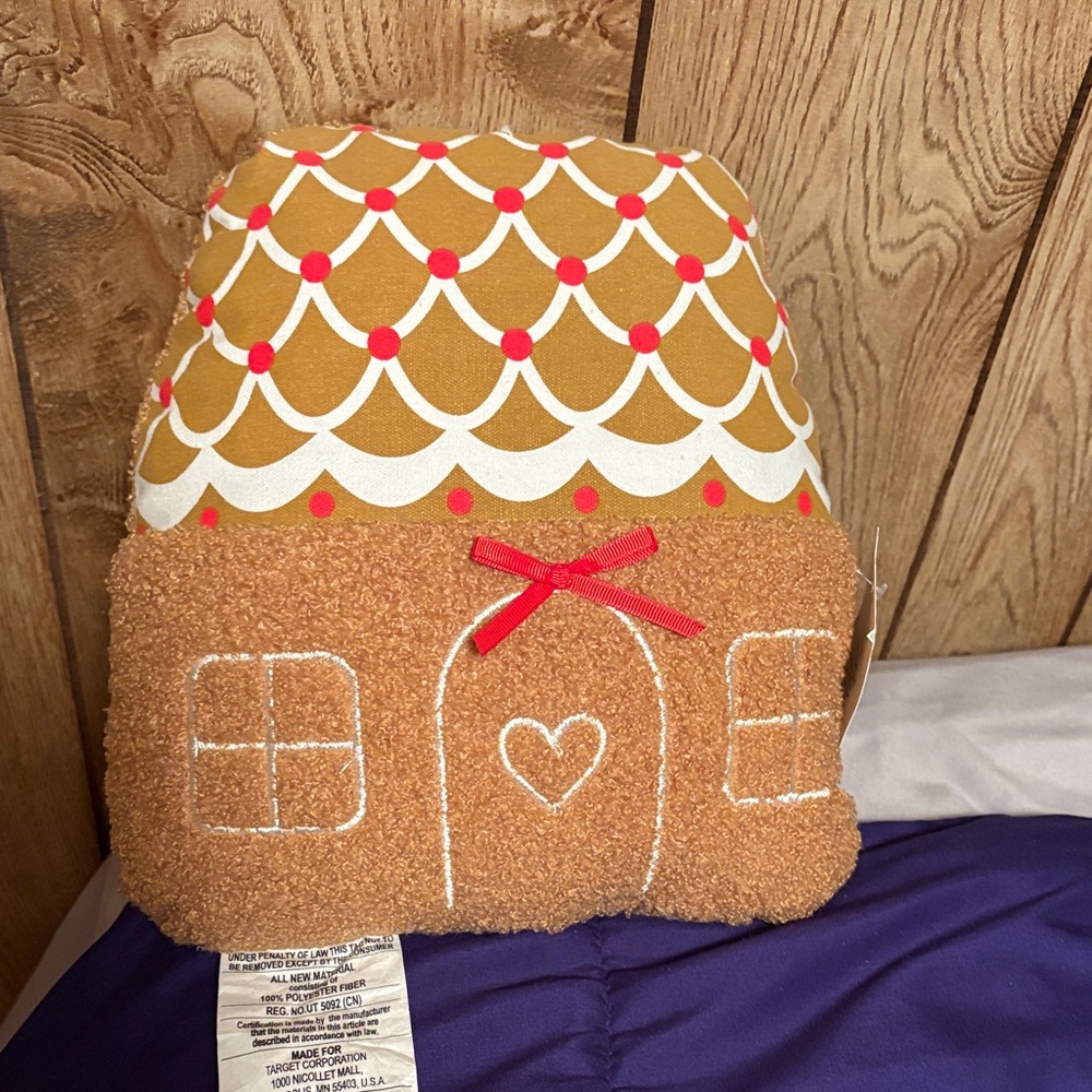 Cozy Gingerbread House Pillow by Target